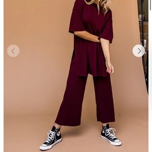 Dressed in LALA Wine Playsuit